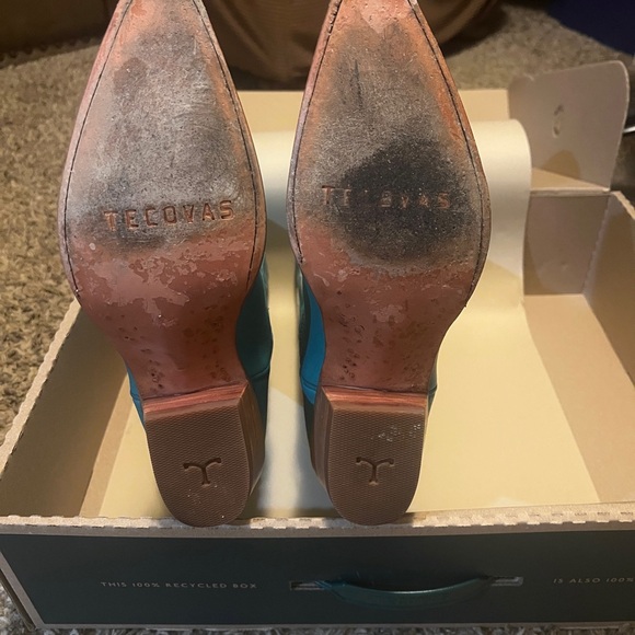 Tecovas Annie Lagoon Bovine cowboy Boots - Picture 4 of 8